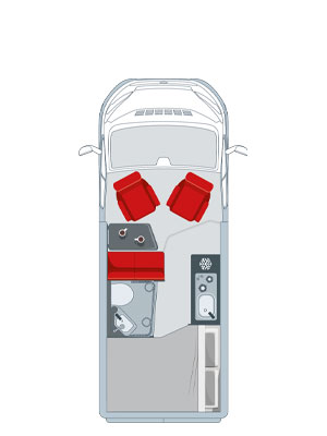 Pilote Vega Van 540 G planlösning