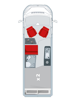 Pilote Vega Van 630 S planlösning